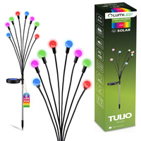 Lampa Solarna Ogrodowa LED TULIO Wbijana Dekoracyjna Dmuchawiec Kuleczki RGB LUMILED