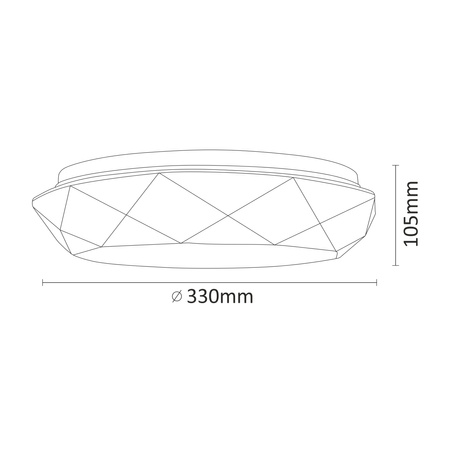 Oprawa Sufitowa PLAFON LED Lampa Galaxy 17W 1300lm 4000K 32cm GOLDLUX (Polux)