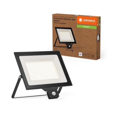 Naświetlacz LED Halogen Zewnętrzny Reflektor Czujnik Ruchu IP65 150W 4000K Neutralny Czarny LEDVANCE 