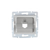 Adapter Gniazda RJ45 Internetowe Kwadratowe Srebrne LOGI Kanlux