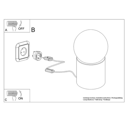Lampa Biurkowa Stojąca Stołowa Nocna G9 Geometryczna Brązowa Nowoczesna Boomo Sollux