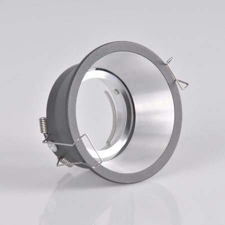 Oprawa Podtynkowa Okrągła Ruchoma KOLDING Czarno - Srebrna MR16 GOLDLUX (Polux)