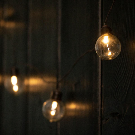 Girlanda Solarna Ogrodowa 30x LED Ozdobne Kuleczki 10,6m Ciepła 3000K GLADI 2 LUMILED