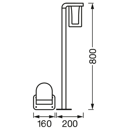 SŁUPEK ogrodowy zewnętrzna lampa stojąca SMART+ WiFi LED 10W 420 lm 80cm CASCADE LEDVANCE