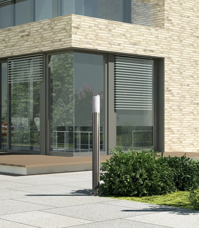 Lampa Ogrodowa Słupek E27 LIVIA TUBA GOLDLUX (Polux) WYSOKA SATYNOWA 100cm