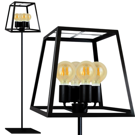 Lampa Stojąca Podłogowa IL MIO FINLAND 4xE27 Czarna - GOLDLUX (Polux)