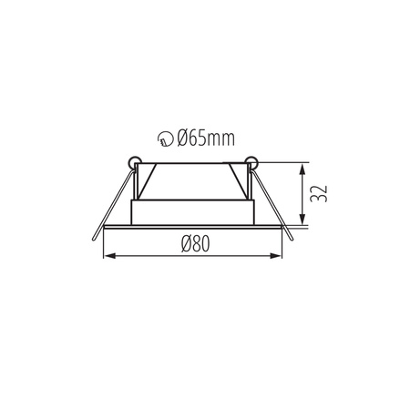 Oprawa Podtynkowa LED Lampa Punktowa Ruchoma 4.8W 450lm 6500K Zimna 36° Biała FIZU Kanlux