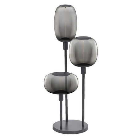 Lampa Stojąca Oprawa Ozdobna Podłogowa Dekoracyjna Vintage 3xE27 Ciemny Szary Stick LEDVANCE