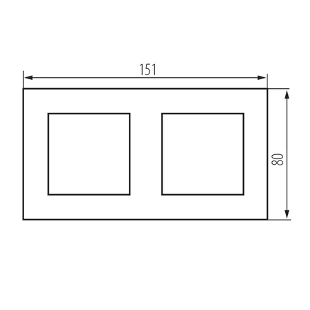Ramka Podwójna Pozioma Natynkowa do Gniazdka Biała BIURO Kanlux