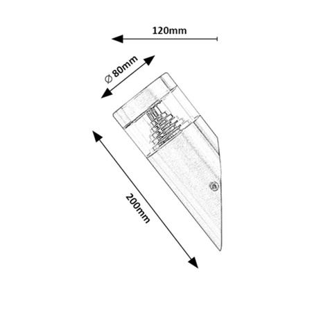 Lampa Ogrodowa Zewnętrzna Kinkiet Elewacyjny LED 7W 560lm 4000K IP54 Srebrny Nowoczesny Lisbon Rabalux