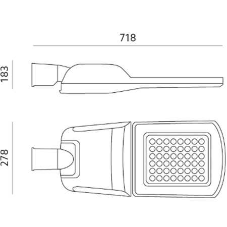 Lampa Parkowa Uliczna LED Oprawa Drogowa New Street 100W 17000lm 4000K KOBI