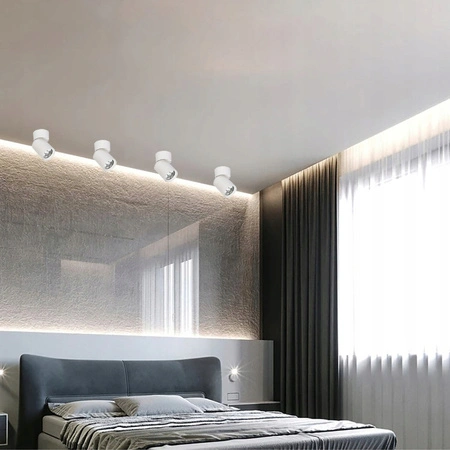 Lampa Sufitowa Ścienna TIMO Reflektor Oprawa Halogenowa Ruchoma 1xGU10 Biały LVT