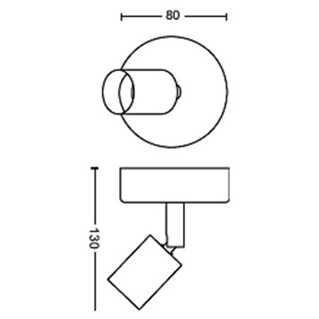 Lampa Ścienna Kinkiet GU10 nikiel Limbali Philips