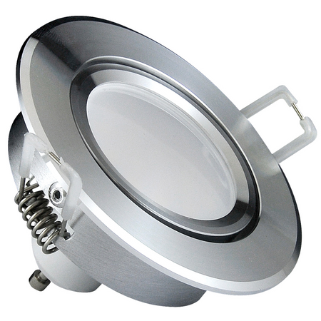 Oprawa sufitowa podtynkowa SUN OLAL srebrny połysk alu GOLDLUX (Polux) + LED GU10 3,5w