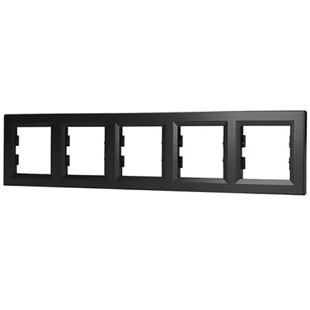 Ramka 5-krotna Pozioma Do Gniazda Pięciokrotna Asfora Antracyt