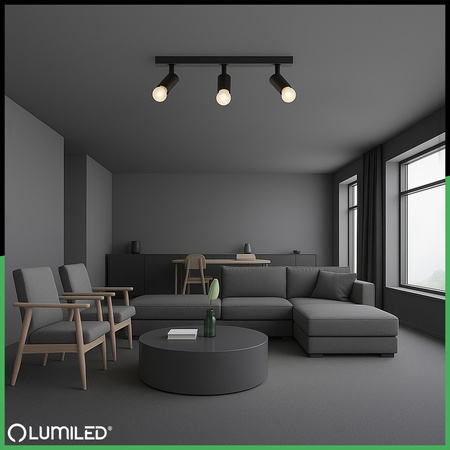 Lampa Sufitowa SPOT TUBA Reflektor Oprawa Halogenowa 3x E27 GLASA LUMILED