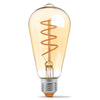 Żarówka LED E27 ST64 Edison 4W = 28W 300lm 2200K Ciepła 360° FILAMENT Bursztynowa Ściemnialna Videx