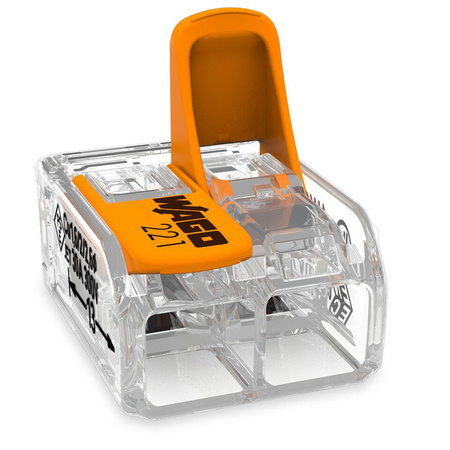 Złączka Instalacyjna Szybkozłączka WAGO 221-612 na PRZEWÓD 2x0,5-6mm