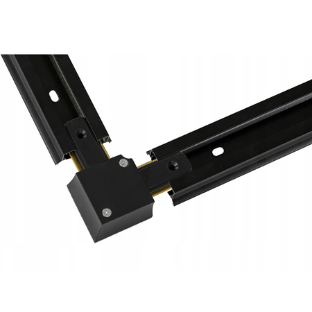 Łącznik Kątowy Narożny do Listw Szynowych Jednofazowych Czarny