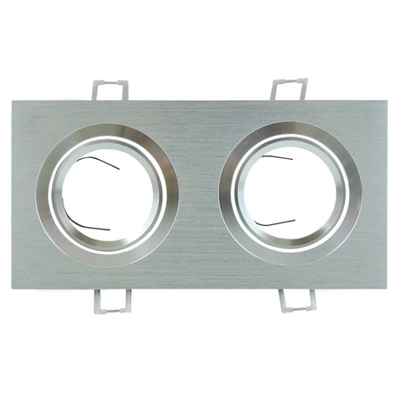 Oprawa sufitowa PODWÓJNA SOUTH OPAL GOLDLUX SREBRNY GU10