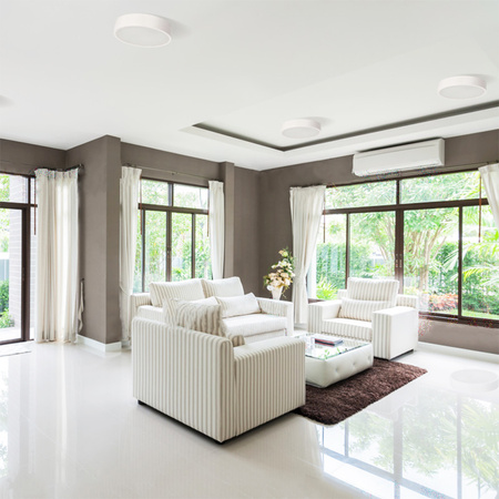 Plafon LED Lampa Sufitowa Natynkowa JASMIN 2x E27 Drewno Biały mat 37cm