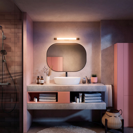 Lampa nad Lustro LED 10W 1500lm 2700K 60cm IP44 Czarna Rover Philips