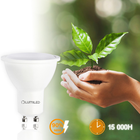 Zestaw 10x Żarówka LED GU10 3W = 25W 270lm 4000K Neutralna 120° LUMILED