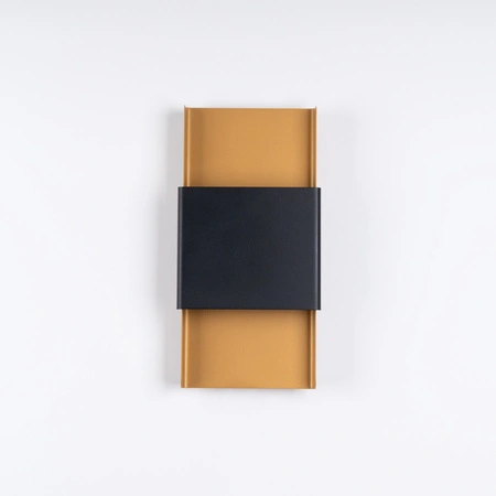 Lampa Ścienna Kinkiet 2x G9 Prostokątna Złota Czarna Nowoczesna Durlin Sollux