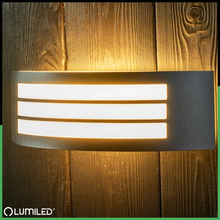 Kinkiet Ogrodowy Elewacyjny Lampa Zewnętrzna E27 CZARNA IP44 FREESIA LUMILED