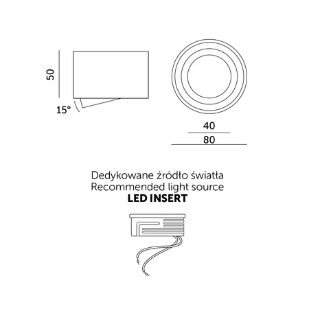 Oprawa Natynkowa Halogenowa Spot Tuba Okrągła Biała OH36 Kobi