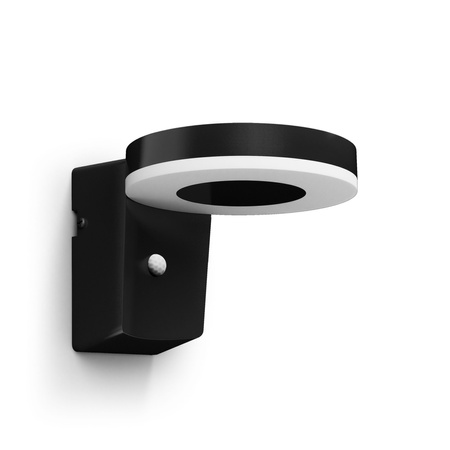 Kinkiet Ogrodowy Lampa Solarna Elewacyjna Zewnętrzna LED 1.3W 250lm 3000K z Czujnikiem Ruchu i Zmierzchu Czarna Zonal Ultra Efficient Philips