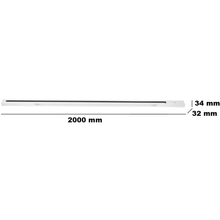 Szynoprzewód Biały Trójfazowy Aluminiowy Szyna Do Reflektorów Szynowych 200cm