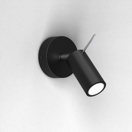 Lampa Ścienna Kinkiet PRESTON Czarna Chrom 1x mini GU10 Milagro