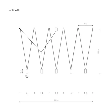Lampa Sufitowa Wisząca 5x GU10 Czarna Nowoczesna MORE EYE 7825 Nowodvorski