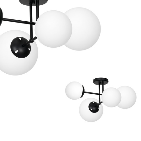 Lampa Sufitowa Żyrandol LIMA Czarna 4xE14 Milagro