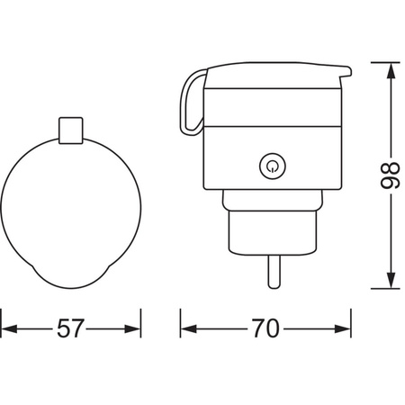Inteligentne Gniazdko Sieciowe Zewnętrzne 230V SMART+ WIFI COMPACT OUTDOOR PLUG EU LEDVANCE