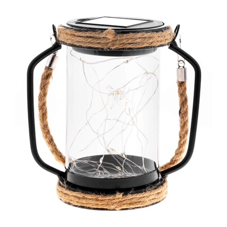 Lampa Solarna LED Zewnętrzna Ogrodowa Wisząca Stojąca Latarenka 3000K IP44 Czujnik Zmierzchu