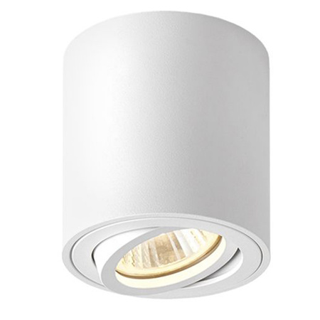 Oprawa Natynkowa HALOGENOWA SPOT Lampa Sufitowa 1x GU10 Ruchoma Biała Videx