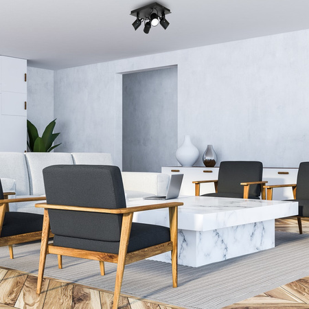 Lampa Sufitowa PICO Czarna 4xGU10 Milagro