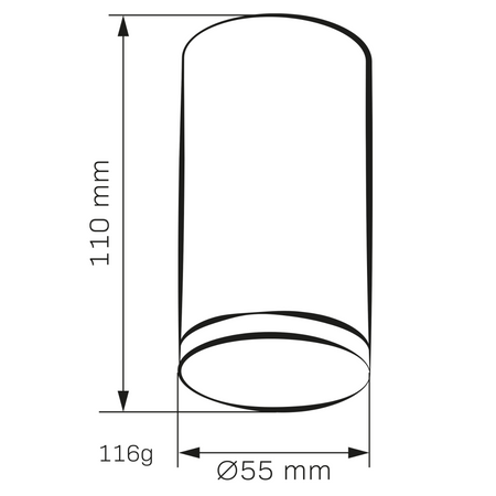 Oprawa Natynkowa Punktowa Spot GU10 Czarna IP44 TURYN Sanico Goldlux