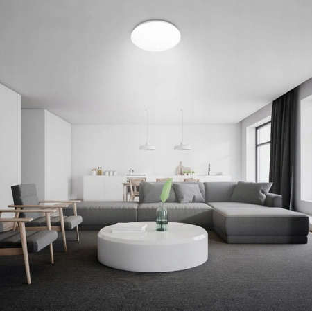 Plafon Lampa Oprawa Sufitowa 2x E27 Natynkowy z Czujnikiem Ruchu Okrągły Biały LOBO Masterled