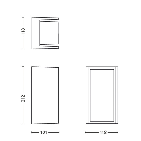 Kinkiet Ogrodowy Lampa Elewacyjna Zewnętrzna E27 IP44 z Czujnikiem Ruchu i Zmierzchu Antracyt Bridge Philips