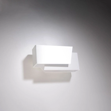 Lampa Ścienna Kinkiet G9 Prostokątna Biała Nowoczesna Piegare Sollux