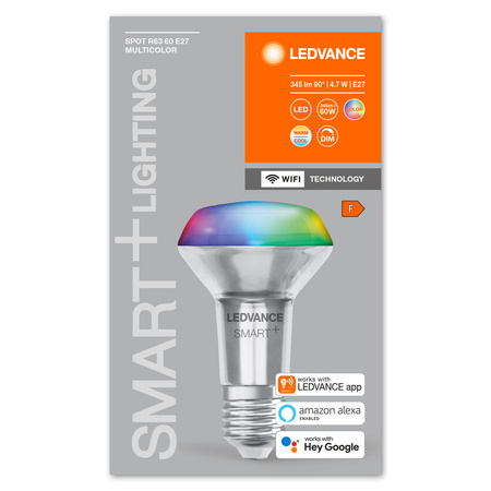 Żarówka LED E27 R63 4,7W = 60W 345lm RGB CCT 45° LEDVANCE SMART+ WIFI Ściemnialna
