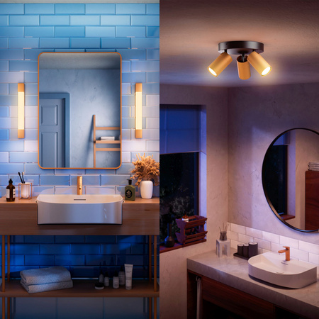 Lampa nad Lustro LED 10W 1500lm 2700K 62cm IP44 Miedziany Rover Philips