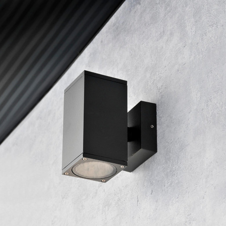 Kinkiet Ścienny Lampa Elewacyjna Zewnętrzna 12W GU10 Czarny IP54 Morris Sanico Goldlux