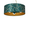 Lampa Wisząca Sufitowa ZIGGY Biała Złota Zielona 3xE27 Milagro