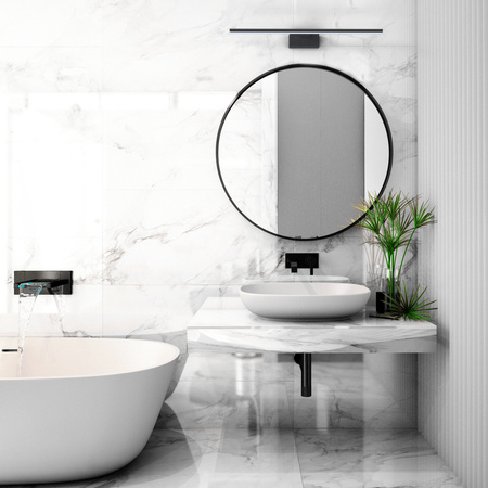 Kinkiet Ścienny Lampa Natynkowa LED 12W 900lm 4000K Neutralna Czarna Wodoodporna Łazienkowa IP44 Nowoczesna CEZANNE LED M 10677 Nowodvorski