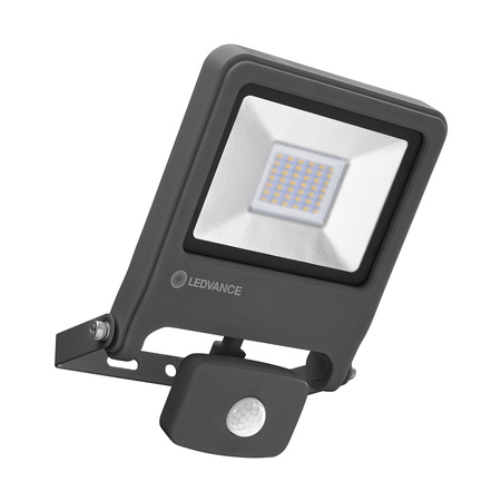 Naświetlacz LED Reflektor Zewnętrzny Lampa 30W 2700lm 4000K IP44 Szary Z Czujnikiem Ruchu i Zmierzchu Endura Ledvance