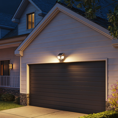 Lampa Solarna Naświetlacz Solarny 24.5W 4000lm 3000K Ciepła IP65 Biały z Czujnikiem Ruchu UltraEfficient Zyren Philips